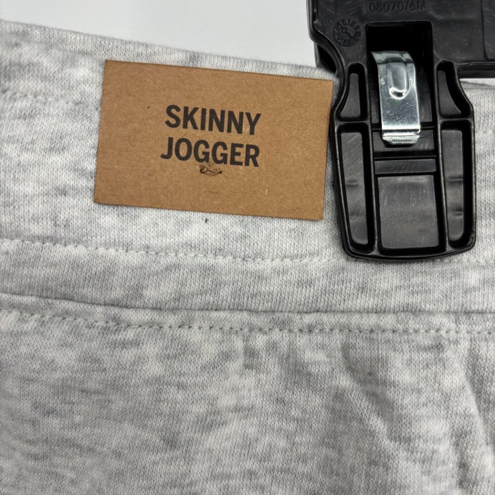 Victoria's Secret PINK Fleece Drawstring Logo Skinny Jogger Light Gray Sze L NWT - Picture 6 of 6